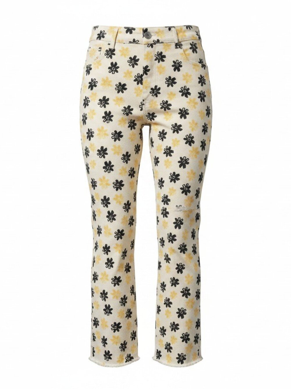 Zara The Marine Straight High-Rise Floral Daisy Pants (Size US 10 / EUR 42)